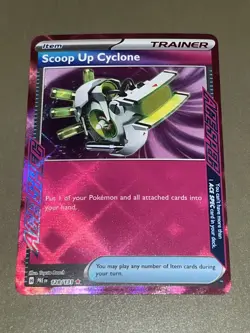 Pokemon TCG Scoop Up Cyclone 128/131 Prismatic Evolutions Holo Ace SPEC Rare NM - Image 3
