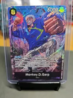 Monkey.D.Garp Alt Art OP11-095 SR a Fist of Divine Speed One Piece CCG. Nm. - Image 1