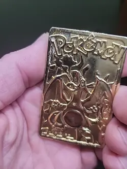 1999 Burger King Pokemon Charizard Nintendo 23K Gold Plated Trading Card - Image 3
