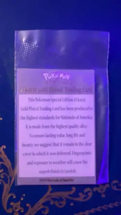 1999 Pokemon Nintendo #06 Charizard 23K Gold Plated Trading Card #06 CHARIZARD - Image 3
