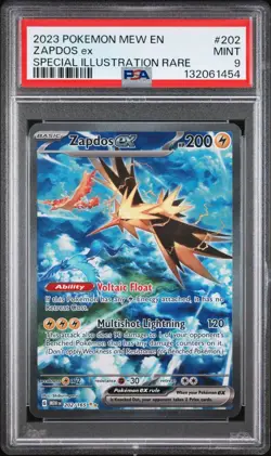 2023 Pokemon Mew En Zapdos Ex Special Illustration Rare #202 PSA 9 Mint - Image 1