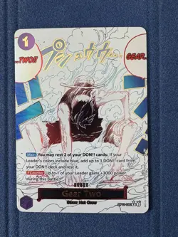 One Piece TCG GEAR TWO Luffy OP11-080* Event Manga Card Alt Art - Image 3