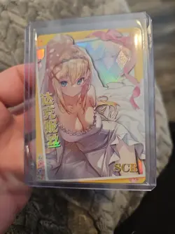 Goddess Story Anime Waifu Trading Card Darkness Konosuba SCR Holo - Image 1