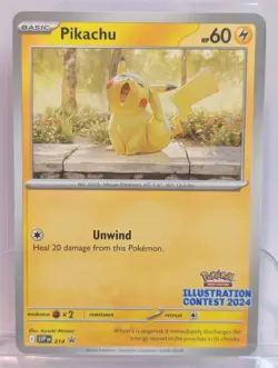 Pikachu - 214 (Illustration Contest 2024) 214 Sv: Scarlet & Violet Promo Cards - Image 1