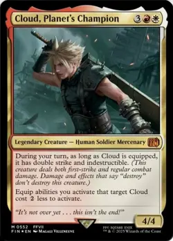 1 x Cloud, Planet's Champion - Foil - Final Fantasy - Light Play - MTG - Image 1