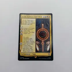 In The Darkness Bind Them MTG Rare Lord of the Rings Magic Commander Saga Gold - Image 1