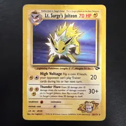 Pokemon TCG Lt. Surge's Jolteon Gym Challenge 28 Unlimited Rare - Image 1