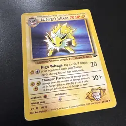 Pokemon TCG Lt. Surge's Jolteon Gym Challenge 28 Unlimited Rare - Image 2