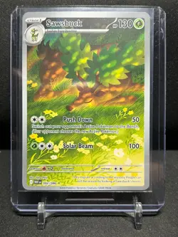 Sawsbuck 092/086 IR Illustration Rare Holo Pokemon 2025 White Flare NM - Image 1