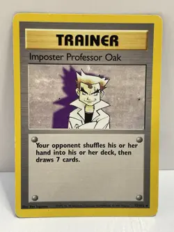 Pokemon WOTC Tcg Imposter Professor Oak 073/102 Base Set Regular MP - Image 1