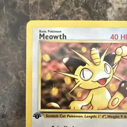 Pokemon TCG Meowth Team Rocket 1st Edition 62/82 40 HP Basic Common Regular - Image 3