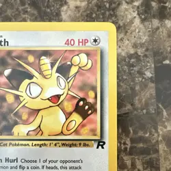 Pokemon TCG Meowth Team Rocket 1st Edition 62/82 40 HP Basic Common Regular - Image 4