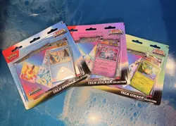 Pokemon TCG Prismatic Evolutions Tech Sticker Collection Set of 3 Sealed - Image 1
