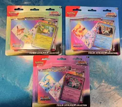 Pokemon TCG Prismatic Evolutions Tech Sticker Collection Set of 3 Sealed - Image 2