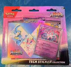 Pokemon TCG Prismatic Evolutions Tech Sticker Collection Set of 3 Sealed - Image 5