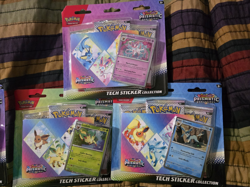 (Set of 3) Pokemon TCG Prismatic Evolutions Tech Sticker Collection NEW, SEALED - Image 1