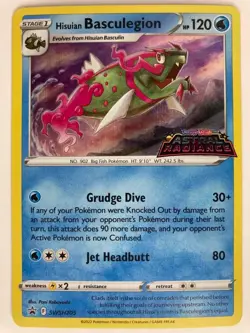 Pokemon TCG Hisuian Basculegion SWSH: Sword & Shield Promo Cards SWSH205 Holo LP - Image 1