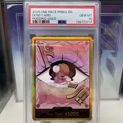 PSA 10 DON!! Card Charlotte Pudding Super Parallel Gold 2025 ONE PIECE Card - Image 1