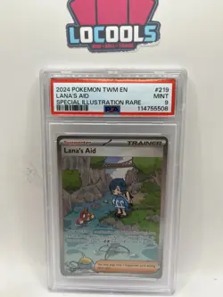 2024 Pokemon Twilight Masquerade Lana's Aid Special Illustration 219/167 PSA 9 - Image 1