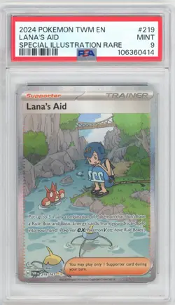 Lana's Aid 219/167 Special Illustration Twilight Masquerade 2024 Pokemon PSA 9 - Image 1