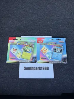 Pokemon TCG Prismatic Evolutions Tech Sticker Collection LOT OF 2 SEALED 6 Packs - Image 1