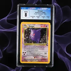 ✨ CGC 8 NM/MINT ✨1999 POKEMON FOSSIL #5 GENGAR-HOLO 😈 - Image 1