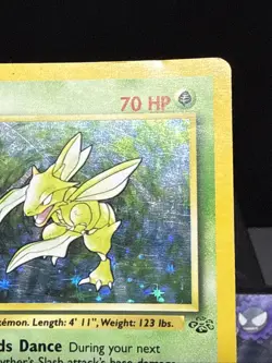 Pokemon Card Scyther 10/64 Jungle Set Holo Rare WOTC Played 3 - Image 2