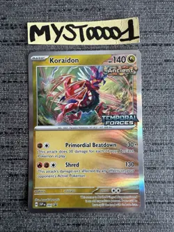 Carte Pokemon Koraidon Promo Svp 091 Stamp Temporal Forces Anglais Exc - Image 1