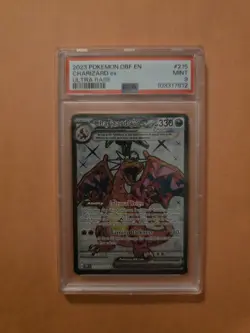 Pokemon TCG Charizard EX Obsidian Flames 215/197 Near Mint PSA 9 - Image 1