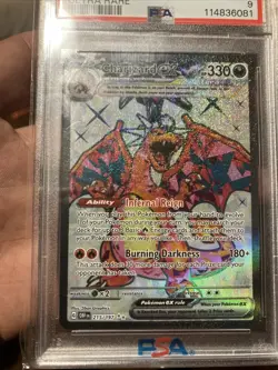 Pokemon TCG Charizard EX Obsidian Flames Holo Ultra Rare Card PSA 9, 215/197 - Image 3
