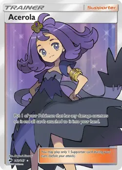 Acerola - 142/147 - Pokemon Burning Shadows Sun Moon Full Art Ultra Rare Card LP - Image 1