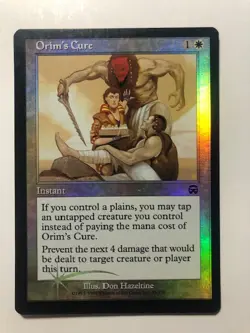 1x Foil Orim's Cure Mercadian Masques LP-EX Magic Card, FREE SHIPPING - Image 1