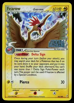 Pokemon Card - Fearow Crystal Guardians 18/100 Rare Reverse Holo Stamped - Image 1