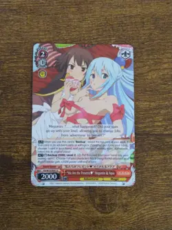 We Are the Presents Megumin Aqua - Waifu Weiss Schwarz Konosuba Card - Image 1