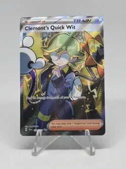 2024 Pokemon Surging Sparks Clemont's Quick Wit Full Art 229/191 FA - Image 1
