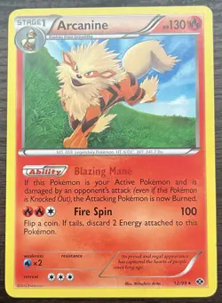 Arcanine 12/99 Pokemon TCG Black & White Next Destinies Rare Non Holo MP - Image 1