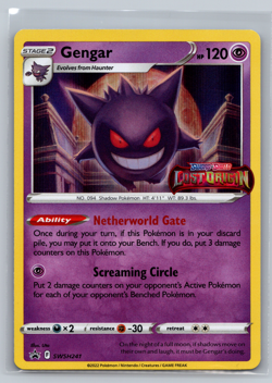Pokemon Gengar - SWSH241 - Black Star Promo - Lost Origin Prerelease STAMP NM 01 - Image 1