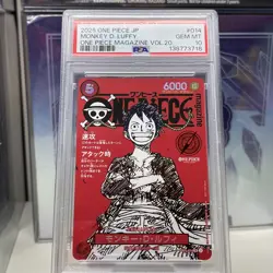 PSA 10 Monkey D Luffy One Piece Promo #ST21-014 Magazine Vol.20 JP PSA 10 - Image 4