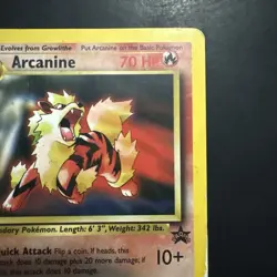Vintage Pokemon League Promo Arcanine WotC Black Star Promo #6 - Image 3