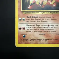 Vintage Pokemon League Promo Arcanine WotC Black Star Promo #6 - Image 5