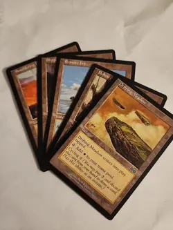 Set of 5 Urza's Saga Cycle Lands *NM* Old School (Magic Gathering MTG) Cycling - Image 1
