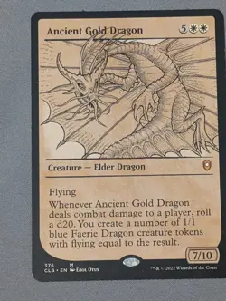 Ancient Gold Dragon (Showcase) Commander Legends: Battle for Baldur's Gate reg - Image 1