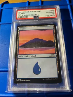 2022 mtg 30th annivesary edition PSA 10 Island - Image 1
