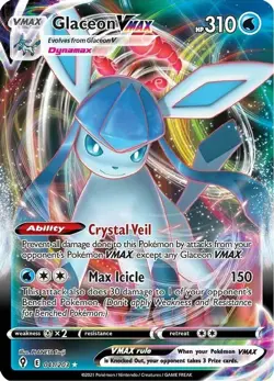 Glaceon VMAX - 041/203 - Pokemon Evolving Skies Sword Shield Ultra Rare Card NM - Image 1