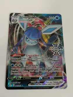 Pokemon TCG Glaceon VMAX Evolving Skies 041/203 Holo Ultra Rare Holiday Calendar - Image 1