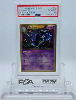 POKEMON PLASMA BLAST DUSKNOIR #104 SECRET RARE HOLO PSA 10 GEM MINT #28625604 - Image 1