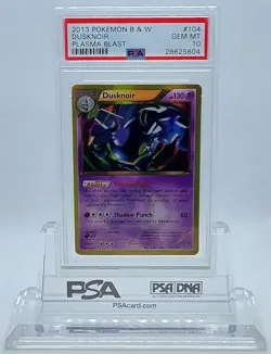 POKEMON PLASMA BLAST DUSKNOIR #104 SECRET RARE HOLO PSA 10 GEM MINT #28625604 - Image 2
