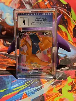 CGC 9 GRADED Pokemon TCG Charizard V SWSH Black Star Promo SWSH050 Holo Promo - Image 1