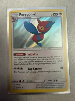 PORYGON-Z 105/147 BURNING SHADOWS HOLO RARE POKEMON TCG NM - Image 1
