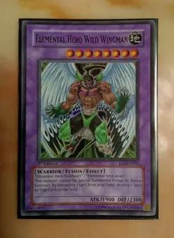 Yu-Gi-Oh Elemental Hero Wild Wingman 1st Edition EOJ-EN035 Super Rare NM-MINT - Image 1